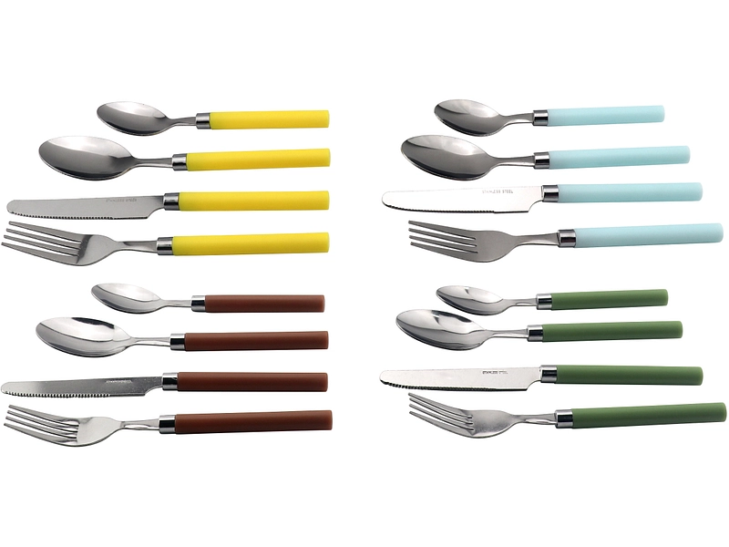 Set de couverts COLORAMA 16 pièces gris