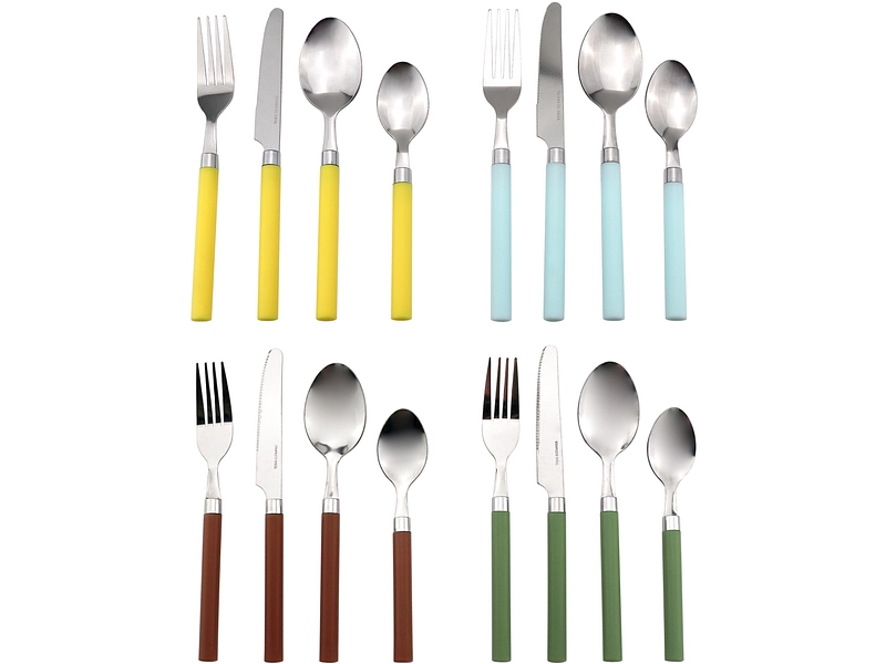 Set de couverts COLORAMA 16 pièces gris