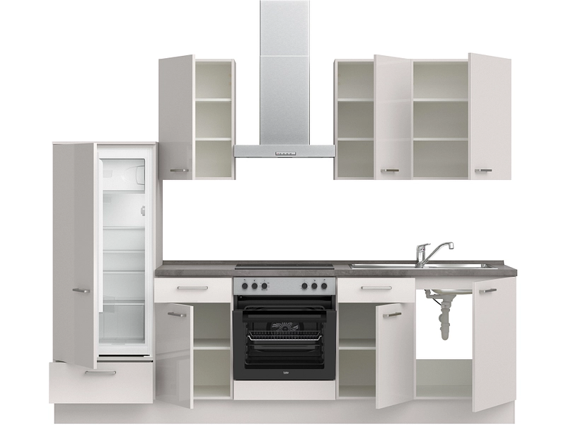 Komplette Küche mit Elektrogeräten MODUSET FLASH CLASSIC