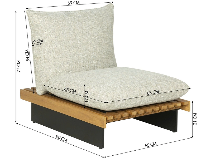 Canapé de jardin BALI