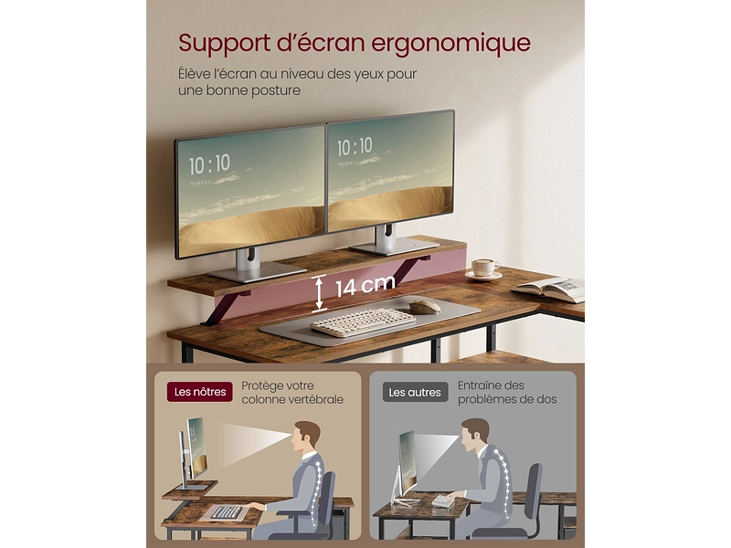 Schreibtisch SONGMICS RUSTIK