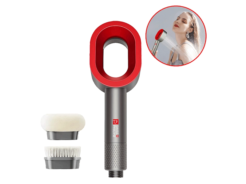 SWISS PROLINE Magnetischer Duschkopf 3in1 grau anthrazit