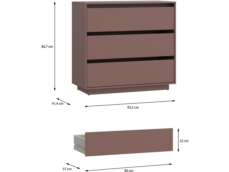 Kommode TAHOE 3 Schubladen
