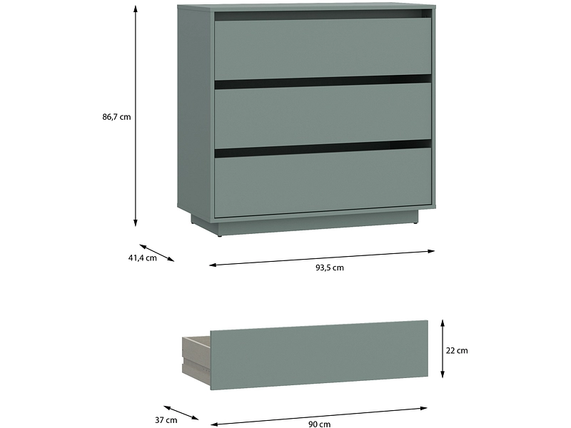 Commode TAHOE 3 tiroirs