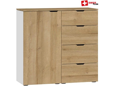 Kommode EVOLUTION 1 Tür 4 Schubladen