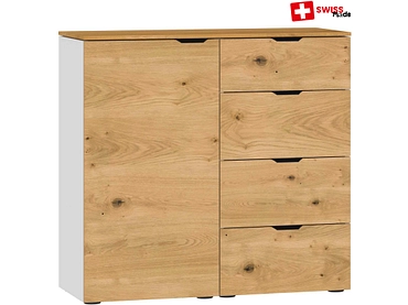 Kommode EVOLUTION 1 Tür 4 Schubladen