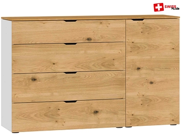 Commode EVOLUTION 1 porte 4 tiroirs