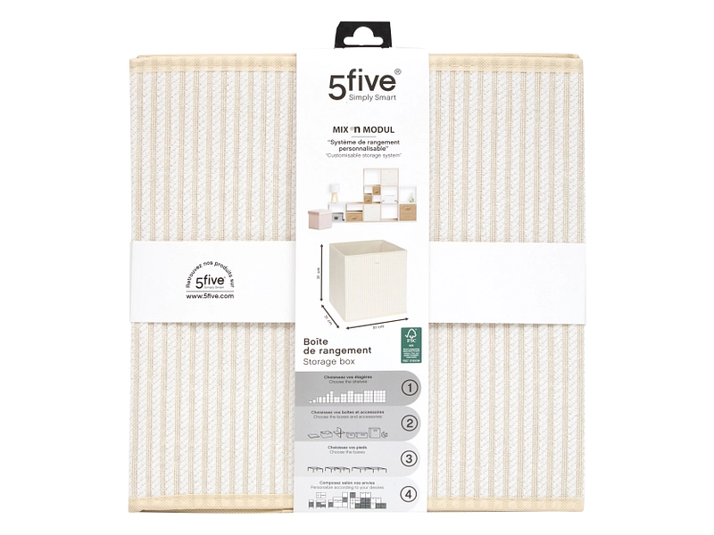 Boîte de rangement ZIRO cream