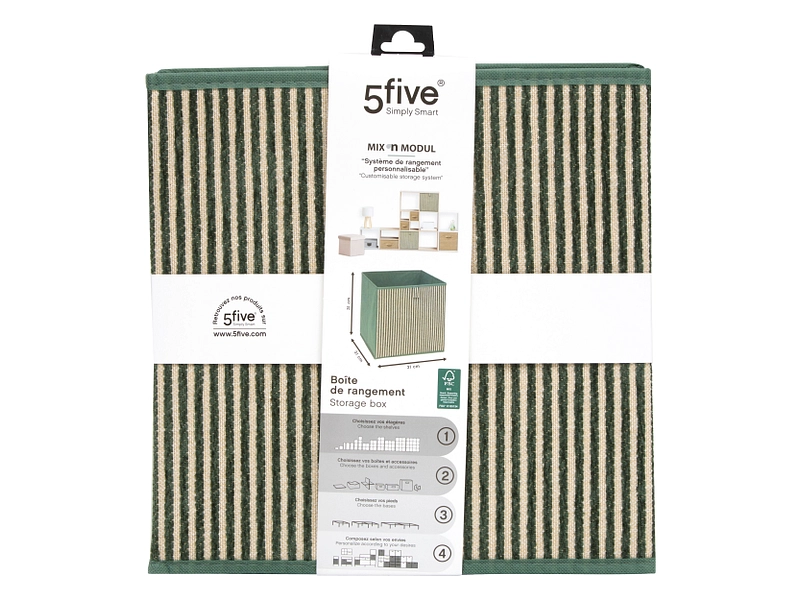 Boîte de rangement ZIRO vert foncé