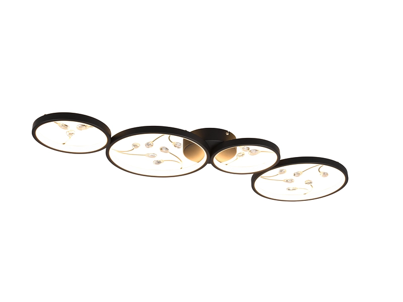Deckenlampe LED GROOVY variable Intensität 95.5cm 37W goldfarben