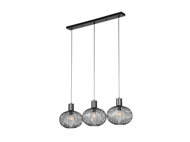 Hängelampe GILA 33x150cm 10W schwarz