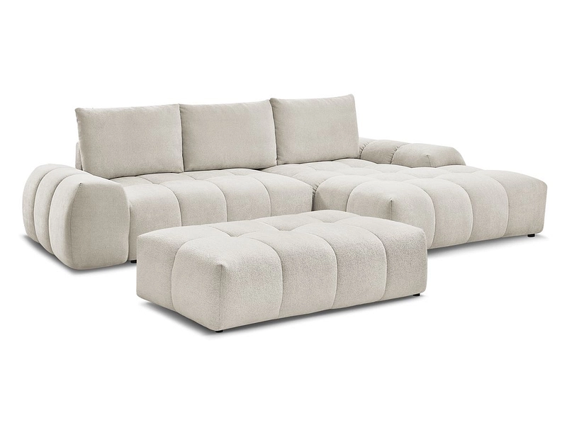 Divano ad angolo con pouf BOBOCHIC EVEREST