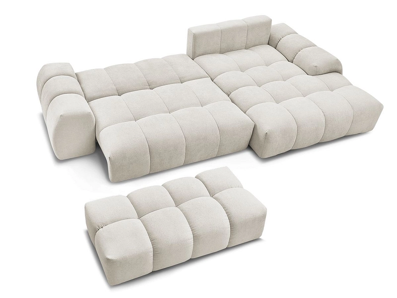 Divano ad angolo con pouf BOBOCHIC EVEREST
