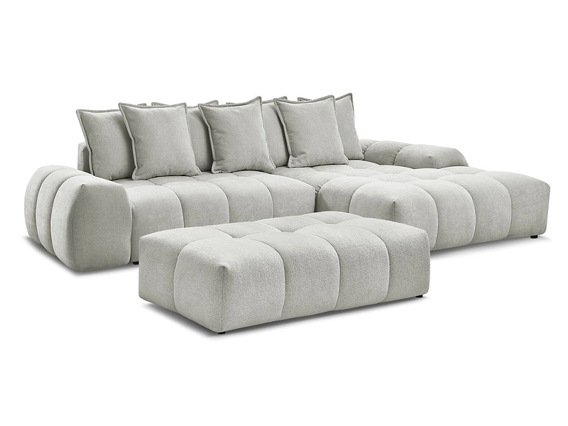 Divano ad angolo con pouf BOBOCHIC EVEREST