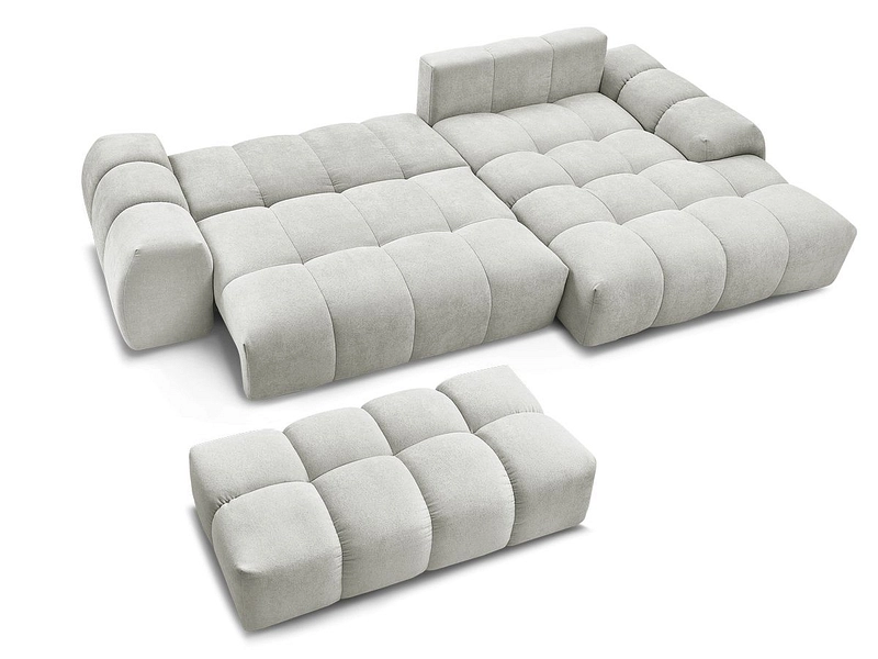 Divano ad angolo con pouf BOBOCHIC EVEREST