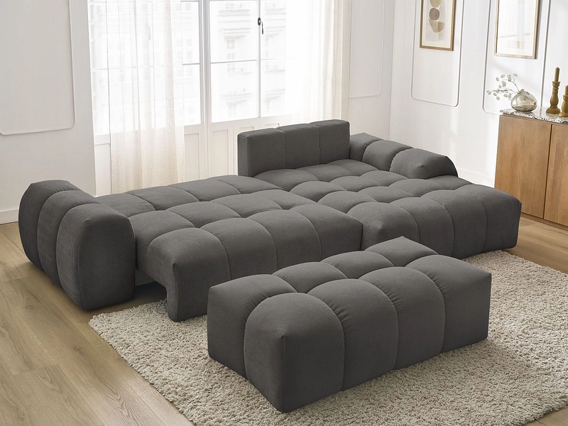 Canapé d'angle avec pouf BOBOCHIC EVEREST