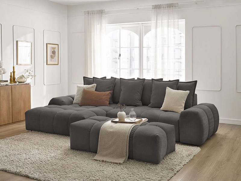 Ecksofa mit Hocker BOBOCHIC EVEREST