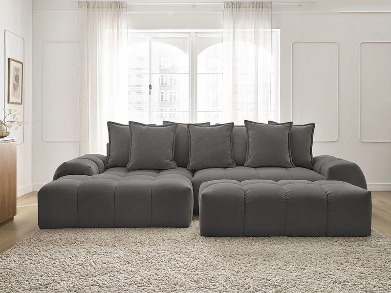Ecksofa mit Hocker BOBOCHIC EVEREST
