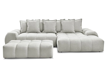Divano ad angolo con pouf BOBOCHIC EVEREST