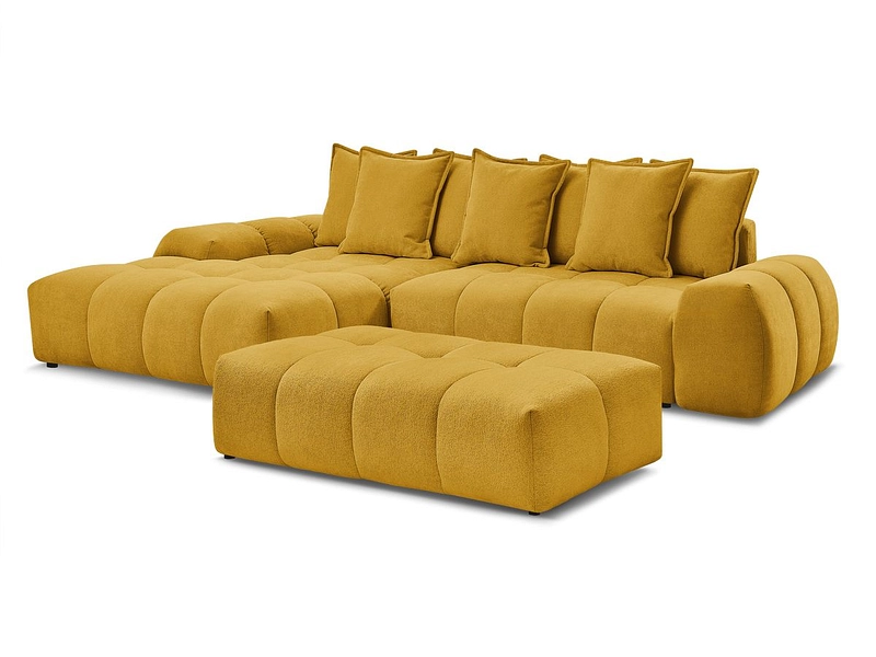 Divano ad angolo con pouf BOBOCHIC EVEREST