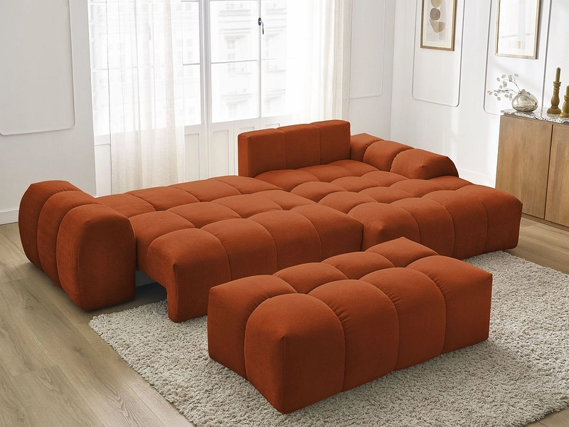 Canapé d'angle avec pouf BOBOCHIC EVEREST