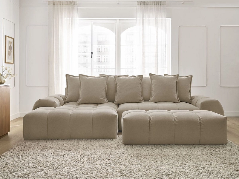 Ecksofa mit Hocker BOBOCHIC EVEREST