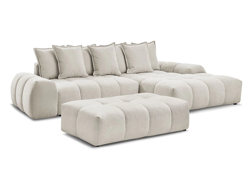 Divano ad angolo con pouf BOBOCHIC EVEREST