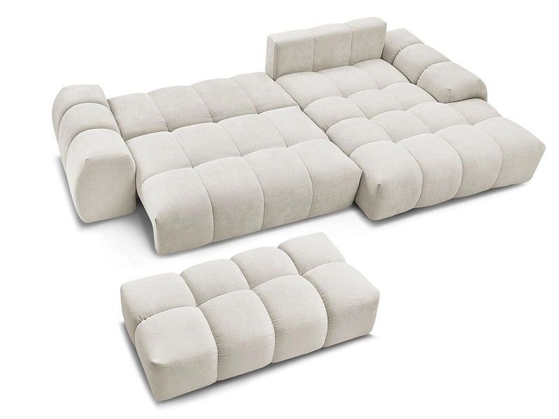 Divano ad angolo con pouf BOBOCHIC EVEREST