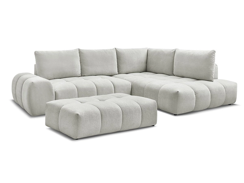 Divano ad angolo con pouf BOBOCHIC EVEREST