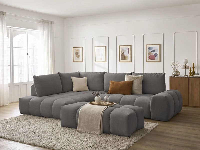 Ecksofa mit Hocker BOBOCHIC EVEREST