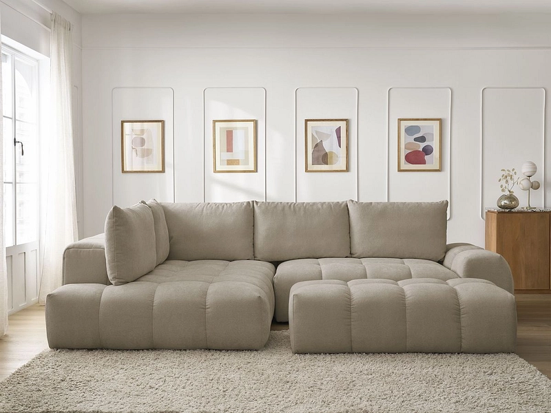 Canapé d'angle avec pouf BOBOCHIC EVEREST