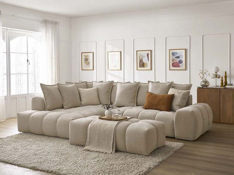Ecksofa mit Hocker BOBOCHIC EVEREST
