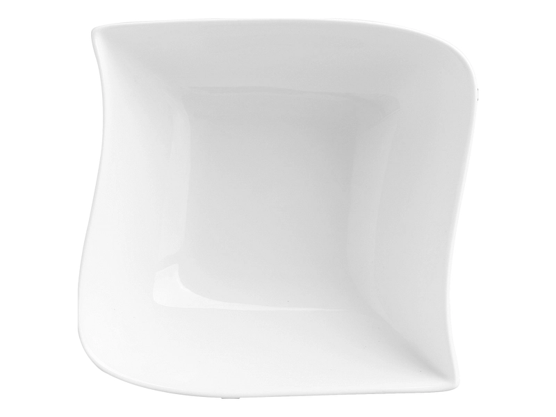 Plat de présentation BIANCA porcelaine blanc