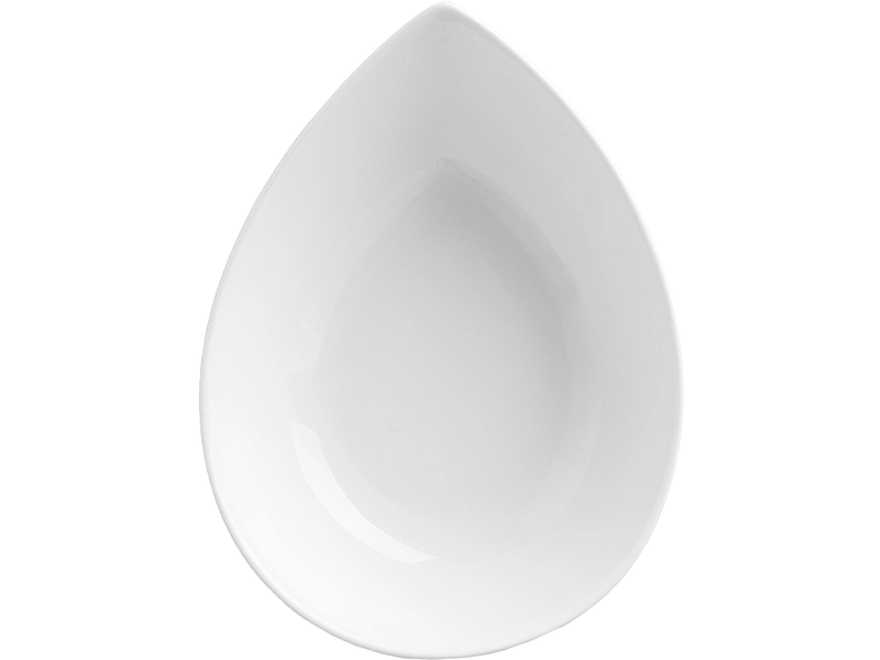 Präsentierplatte GOUTTE porzellan weiss