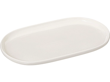 Präsentierplatte NORA porzellan weiss