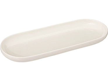 Plat de présentation NORA porcelaine blanc