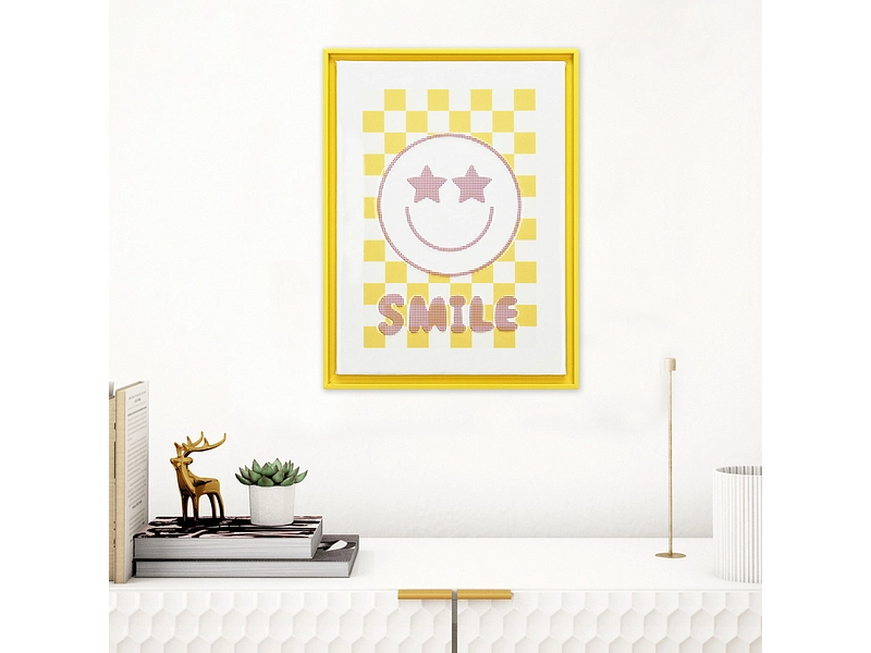 Toile imprimée SMILEY 1 pièce multicolore