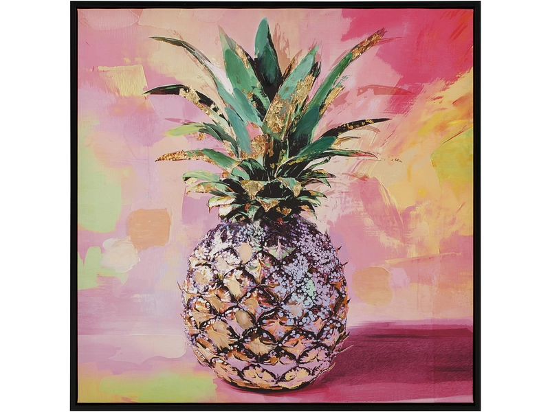 Tela stampata e dipinta a mano NANAS 1 pezzo multicolore 62.5x62.5x3.5cm