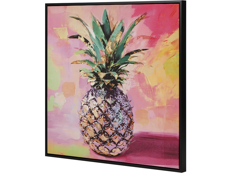 Toile imprimée et peinte main NANAS 1 pièce multicolore