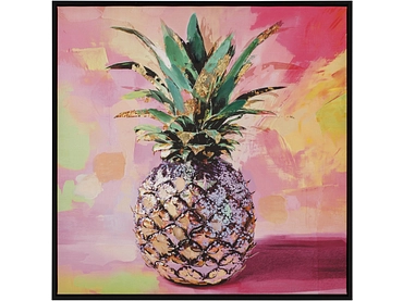 Toile imprimée et peinte main NANAS 1 pièce multicolore