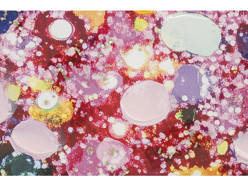 Bedruckte und handbemalte Leinwand LOLLIPOP 1 Stück mehrfarbig