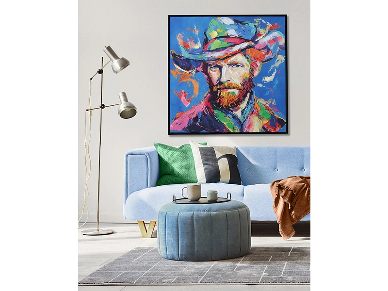 Bedruckte und handbemalte Leinwand VINCENT 1 Stück mehrfarbig Bedruckte und handbemalte Leinwand VINCENT 1 Stück mehrfarbig