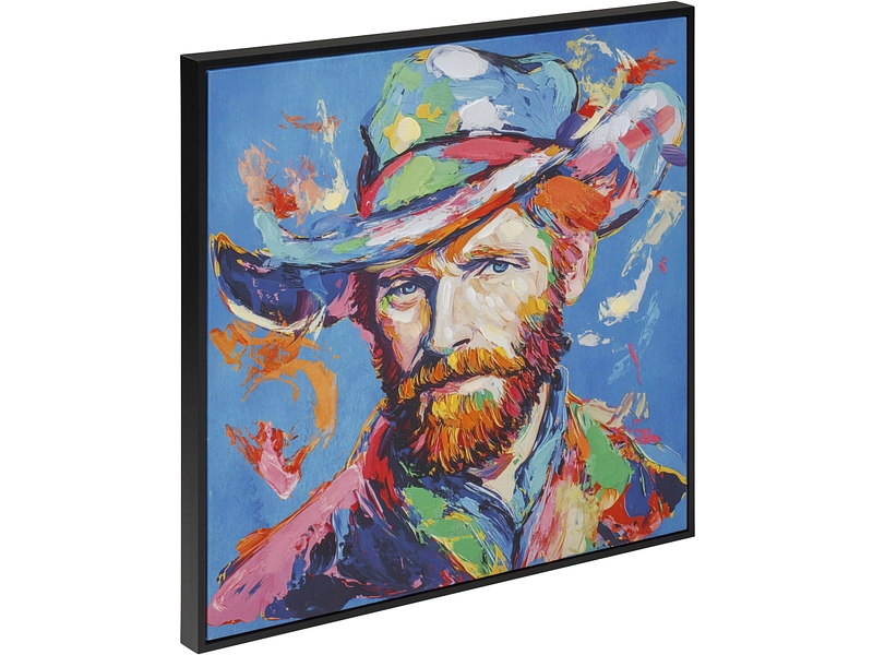 Bedruckte und handbemalte Leinwand VINCENT 1 Stück mehrfarbig Bedruckte und handbemalte Leinwand VINCENT 1 Stück mehrfarbig