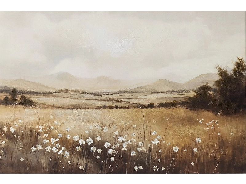 Tela stampata e dipinta a mano BELLEMOTTE 1 pezzo multicolore 120x80x3.5cm