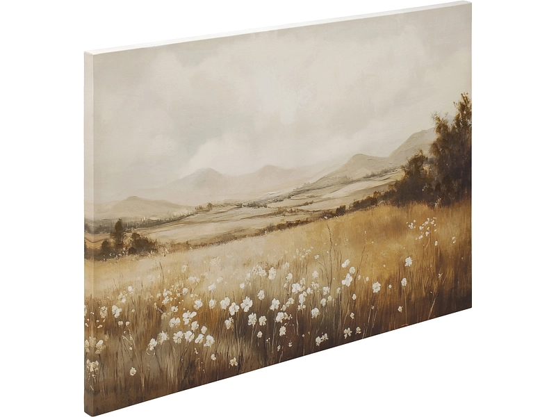 Bedruckte und handbemalte Leinwand BELLEMOTTE 1 Stück mehrfarbig