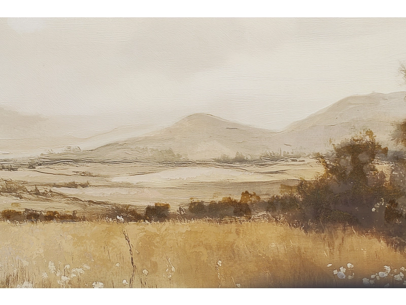 Bedruckte und handbemalte Leinwand BELLEMOTTE 1 Stück mehrfarbig