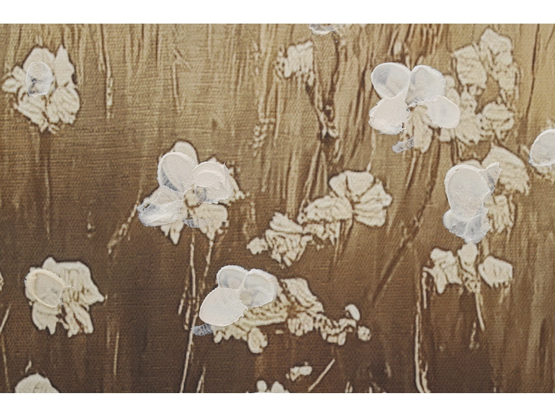 Bedruckte und handbemalte Leinwand BELLEMOTTE 1 Stück mehrfarbig