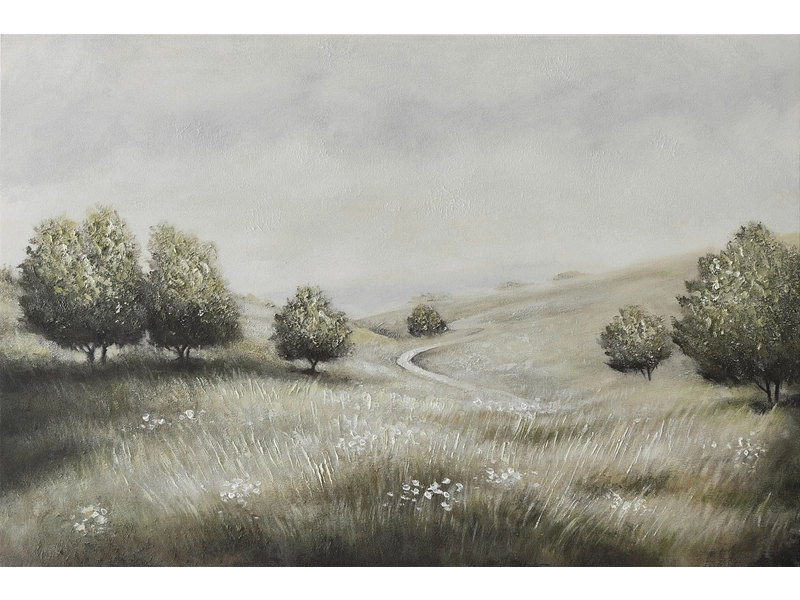 Tela stampata e dipinta a mano DAPHNÉ 1 pezzo multicolore 120x80x3.5cm