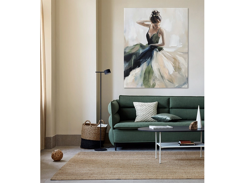 Bedruckte und handbemalte Leinwand SERENA 1 Stück mehrfarbig