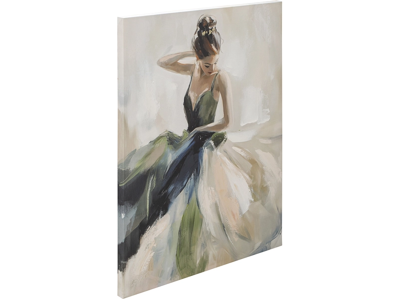 Bedruckte und handbemalte Leinwand SERENA 1 Stück mehrfarbig